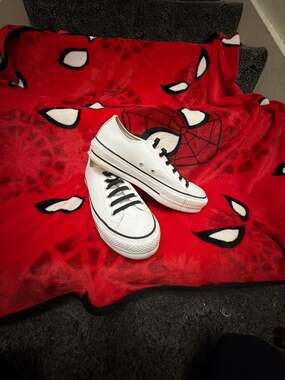 Converse Chuck Taylor All Star Low Platform White Leather Sneakers
